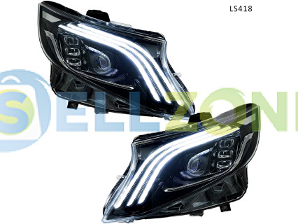 Tuning φανάρια LED για Mercedes V-Class/Vito (2016-2023) με προβολείς αλογόνου – LS418